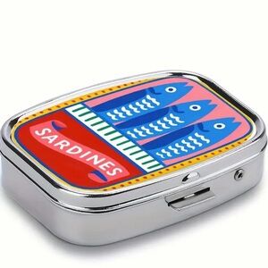 Retro style sardine tin pill box